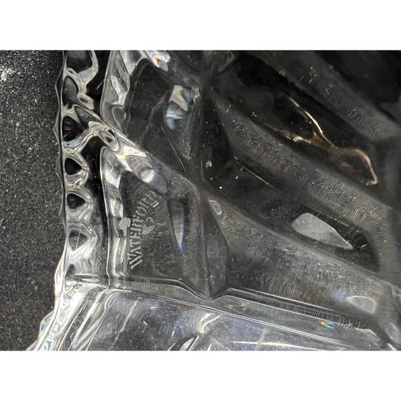 Signed Waterford Cut Crystal Heart Shaped Tray - Picture 4 of 6